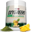EHP Labs Oxy Greens Super Greens Powder - Spirulina & Super Foodella, Green Juice Powder & Greens phụ trợ với dự đoán Fibre, Antioxidts & Immunity, 30 servings (Pineapple)