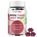 Nitric Oxide Beet Root Gummies with Grapeseed Powder, Pomegranate Powder, Vitamin C & B12 – Sugar-Free, Mixed Berry Flavor – 60 Gummies