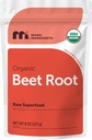 Micro Ingredients Organic Beet Root Powder, 8 oz | Nitric Oxide Supplement for Men & Women | Water Soluble, Highly Concentrated Raw Beet Supplement | Superfood Drink Mix | Non-GMO, Plant Based