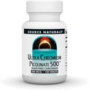 Iturri naturalak Ultra Chromium Picolinate 500 Yeast-FreeChromium, Vegetarian Dieta osagarria, 500 mcg - 120 Tablets