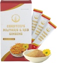 Dong Thao NAM - Organic Red Ginseng and Cordyceps Powder, 6 in 1 Herbal Extract, Increases Alertness, Increases Energy and Reduces Fatigue, Caffeine Free, Pack of 10