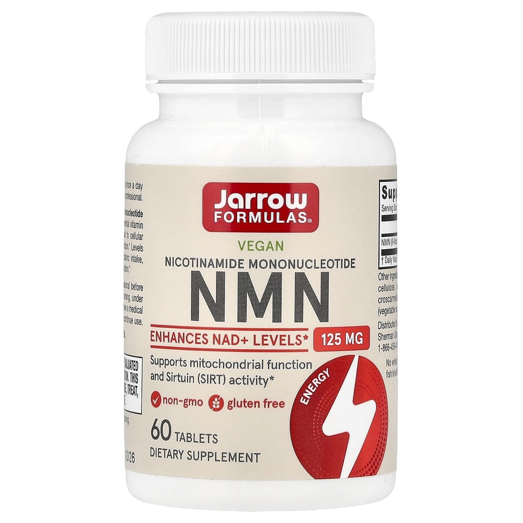 Jarrow Formulas Vegan NMN, 125 mg, 60 Tablets