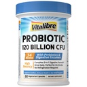 Vitalibre Probiotics for Women and Men, 120 Billion CFU 34 Strains, with Digestive Enzymes & Prebiotics, No Gluten, Gut Health, Digestive Health, Bloat Relief, 60 Veggie Caps