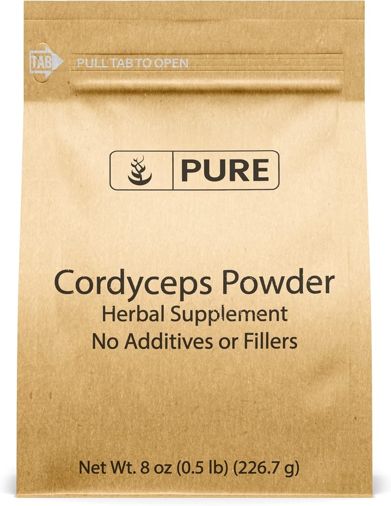 מרכיבים מקוריים טהורים של Cordyceps (8oz) תוספת צמחית מסורתית, non-GMO