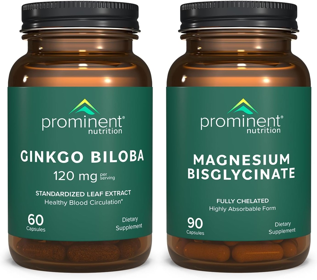 Suplemento de apoio á saúde cognitiva - suplementos de Ginkgo Biloba e suplementos de magnesio