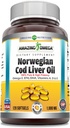 Amazing Omega Norvegian Cod Jetrno olje (Omega-3, EPA/DHA) Dodatek 
