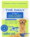 Native Pet The Daily Dog Vitamins & Supplements - 11-in-1 Multivitamin Powder for Dogs - Supports Whole Body Health, Digestion, Mobility & Immunity with Collagen, Glucosamine & Probiotics –120 Scoops