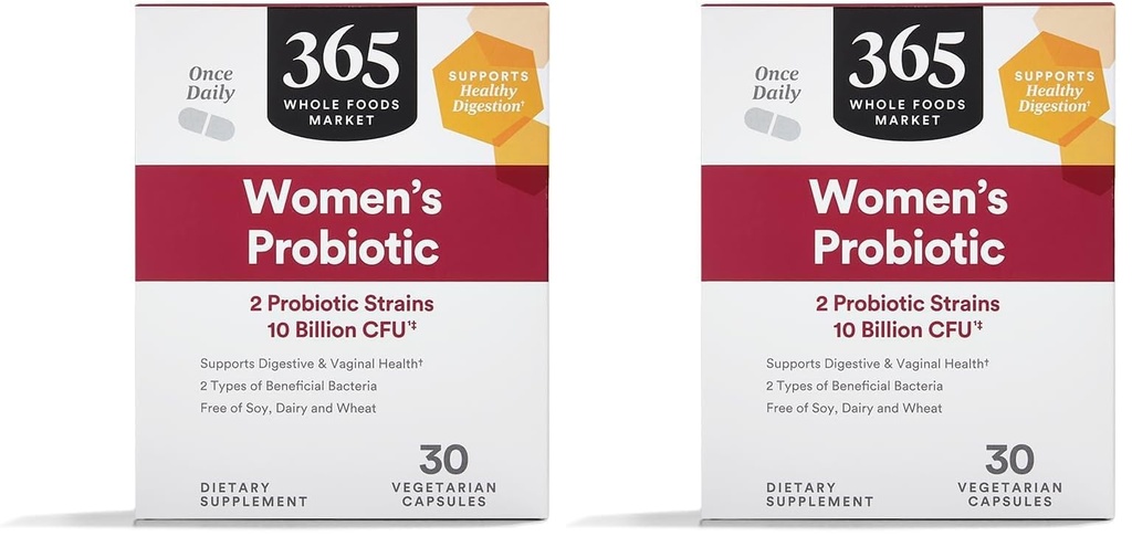 365 by Whole Foods Market, Probiotic Womens 10 Billion CFU, 30 Count (Pack of 2)