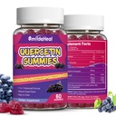 2 Pack Quercetin Gummies 1200MG, Quercetin Gummies with Bromelain, Zinc Vitamin C, Immune System Vegan Gummy for Adult & Kid, 120 Vegan