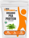 BulkSupplements.com Organic Pea Protein Powder - Plant Based & Vegan Protein Powder - Unflavored & Gluten Free, 30g per Serving, 1kg (2.2 lbs) (Pack of 1)