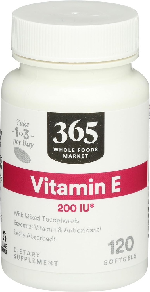 365 oleh Whole Foods Market, Vitamin E 200 IU, 120 CT