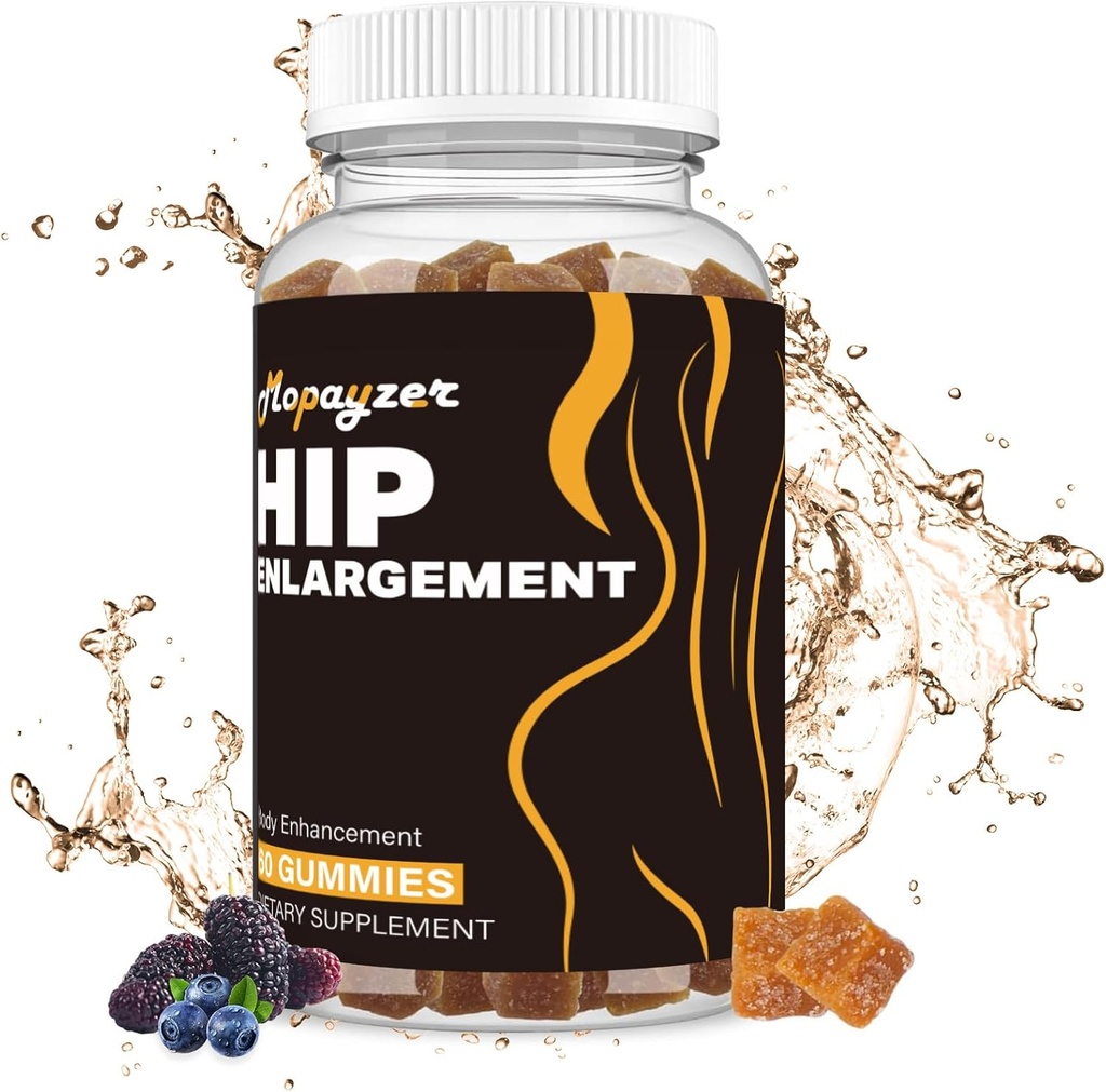 Big Butt eta HIPS-entzako abio- Gummiesak, Kurba naturaletarako tximeleta handiagoak, 1 PCS Bum Support Gummies, Berry Flavored Women Support Supplement, Boost Glute Growth, Fenugreek, 60 Count.