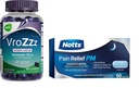 Acetaminophen Caplets 50 Count and AXIV VroZzz Melatonin Gummies 10 mg, 60 Count