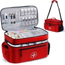 BAGSFY Travel Medicine Bag Organizer, Medicinska vrečka prazna, Tablete steklenica Organizator za dom, Velika zdravila za shranjevanje, Travel Nositi primer Prva pomoč Kit vrečke prazna, zasilni komplet.