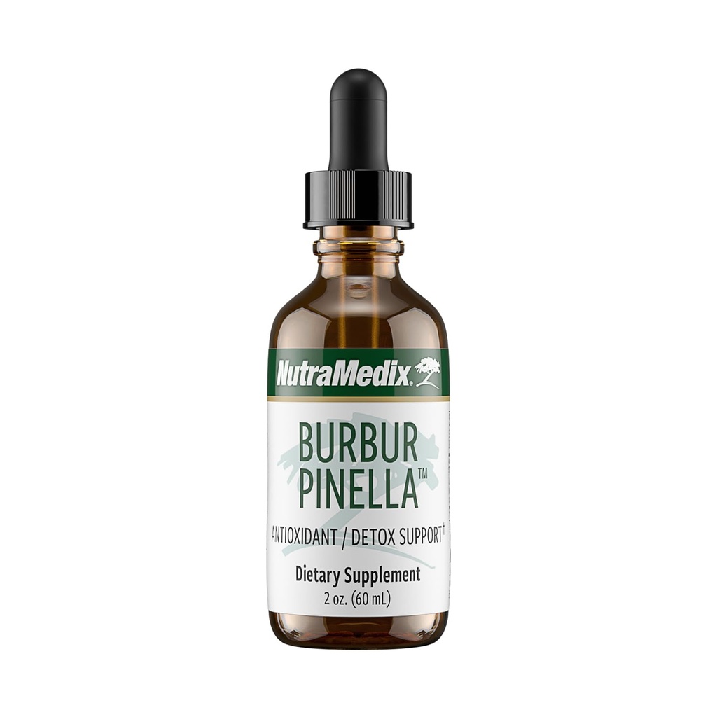 NutraMedix Burbur-Pinella Brain Health Supplements for Adults - Combat Brain Fog & Promote Nerve Support - Aid A Healthy Full Body Detox Cleanse - Bioavailable Liquid Format (2 oz / 60 ml)