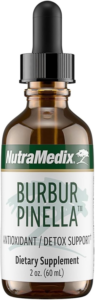 NutraMedix Burbur-Pinella Brain Health는 성인을위한 보충 교재 - 전투 두뇌 Fog & Nerve 지원 촉진 - 건강한 가득 차있는 몸 Detox Cleanse - Bioavailable 액체 체재 (2개 oz/60 ml)