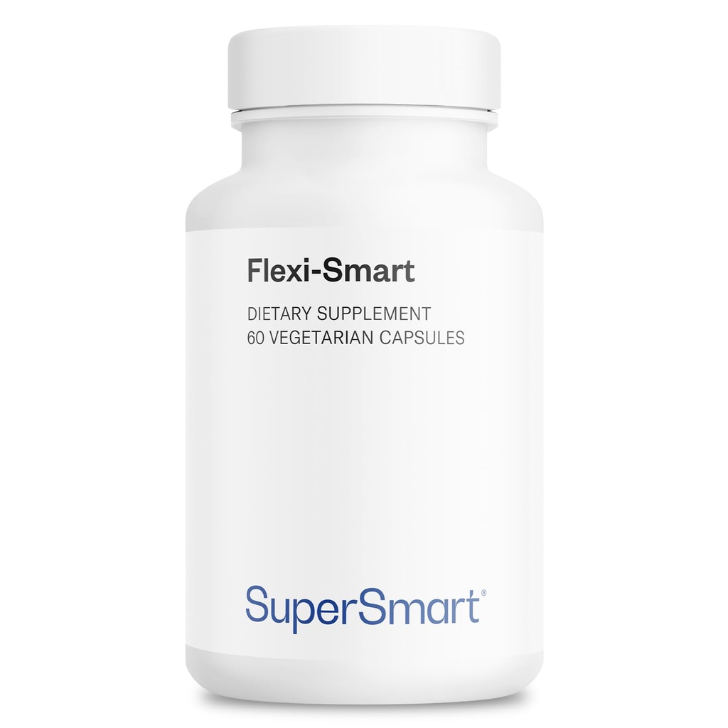 Supersmart - FlexiSmart (Patented & High Strength) - with AvoVida, ApresFlex, Hyaluronic Acid - Avocado Soy & Boswellia Serrata Extract Supplement | Non-GMO & Gluten Free - 60 Vegetarian Capsules