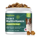 Dog Multivitamin, Glucosamine Chondroitin for Dogs, Dog Vitamins and Supplements, Probiotics, Krill Oil for Hip & Joints, Skin, Coat, Immune Health, Heart, Digestion (120 Chews, Chicken)