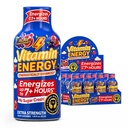 Vitamin Energy Acai Pomegranate Extra Strength Energy Shot, 12 Pack - Up to 7 Hrs, 260mg Natural Caffeine, Zero Sugar - B12 11,000% DV + B6 2,118% DV + Taurine 1,500mg, 1.93 fl oz, Keto Vegan