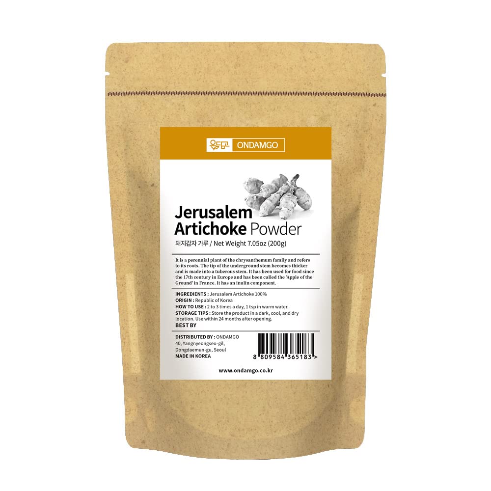 Jerusalem Artichoke Extract Powder 200g, Natural Fiber Supplement for Smoothies and Drinks, Vegan Friendly 7.05 Fl Oz
