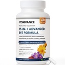 15 in 1 Advanced Eye Formula, Neurobella Eye Vitamin and Mineral Supplement for Adults & Seniors, with Lutein, Astaxanthin, Vitamin C/E, Bilberry, Promotes Eye Health, Reduces Dryness, 60 Capsules