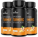 2000 mg Liposomal Turmeric Curcumin with Black Pepper & Ginger for Superior Absorption with Fulvic Acid and Humic Acid 180 Softgels - 3 Month Supply