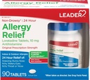 Leader 24 Hour Allergy Relief, Non-Drowsy, Loratadine 10mg, Antihistamine, Original Prescription Strength, Sinus Relief, Indoor and Outdoor, Counteract Allergy, 90 Tablets