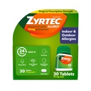 Zyrtec 24 Hour Allergy Relief Tablets, Indoor & Outdoor Anti Allergy Medicine with 10 mg Cetirizine HCl per Antihistamine Tablet, Relief from Runny Nose, Sneezing, Itchy Eyes & More, 30 ct