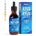 duwhot Kava Kava Extract Liquid Drops with Ashwagandha Lemon Balm L-Theanine, High Potency Kava Root Extract Tincture Supplement for Relaxation, 2 Fl Oz