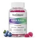 Chewable Kava Kava Gummies, Kava Kava Root Extract with Ashwagandha & L-Theanine, Kava Supplement for Women & Men, 7-in-1 Herbal Blend for Stress Relief & Relaxation, Sugar-Free, Vegan, 60 Ct