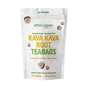 Kava Kava Root Teabags - Kava Kava Tea Pure - 100% Natural Herbal Tea for Stress Support Relaxation Improves Mood and Nervous System - Feel Happy Tea - 2 Gram Teabags - 32 Vegan Teabags