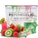 Psychedelic Water Calming Kava Drink Mix - Kava kava Flavored Drink Mix - Easy Open Single-Serving - Flavored Kava - Mucuna Pruriens - Stevia - Adaptogen Mocktails - 14 Sticks - Strawberry Kiwi