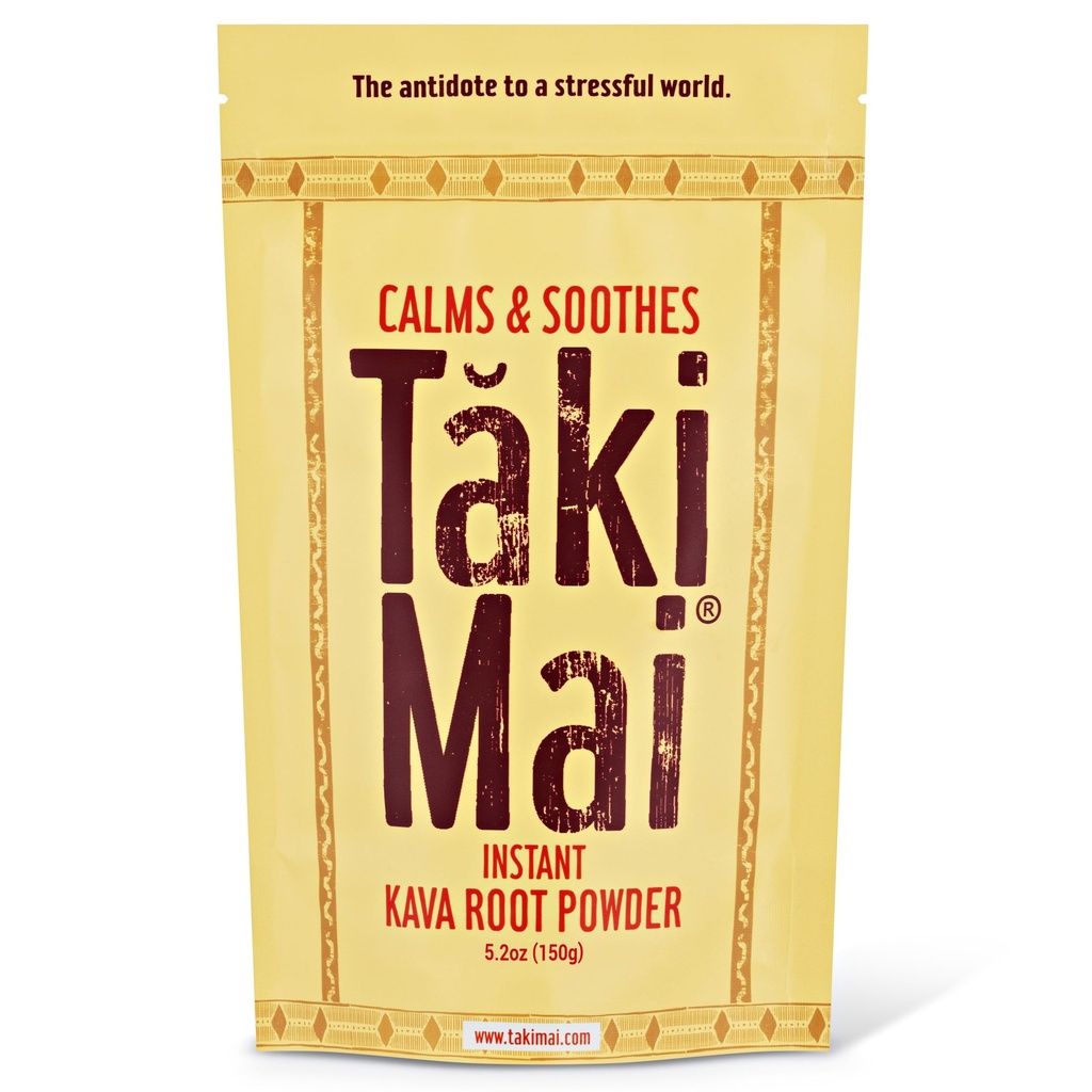 Taki Mai Instant Kava Kava Powder 5.2 oz – Pure Noble Kava Root Powder, Natural Relaxation Aid for Calmness, Stress Relief, and Sleep Support, No-Strain Mix Rapid Calm Rituals
