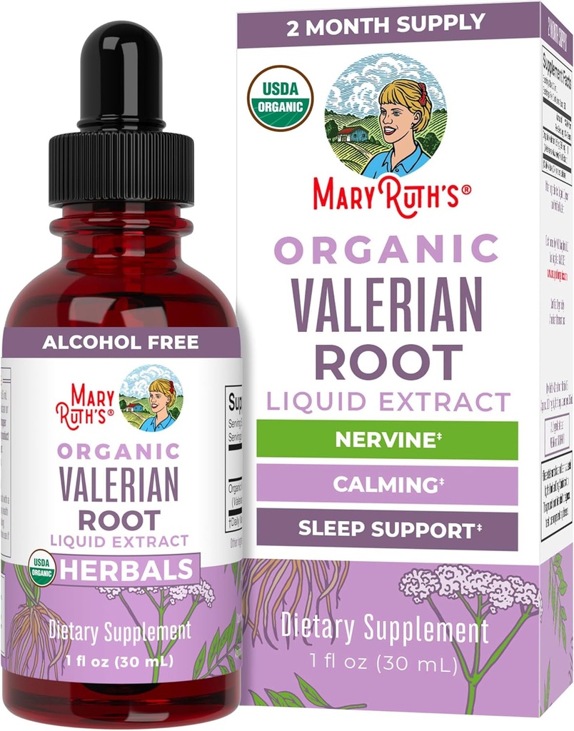 MaryRuth Orlandics Valerrian Root Liquids deixa anar l'Adlid 2 mes de subministrament d'en Sugar Free USDA Vari Vionian Root Deixa dormir rufe gypher i l'ajuda de l'almirall Vegan Vegan-GO Suten Freeivs