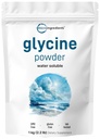 Micro Ingredients Glycine Powder, 1KG (2.2 Pounds), Glycine 1000mg Per Serving, Water Soluble and Products of USA