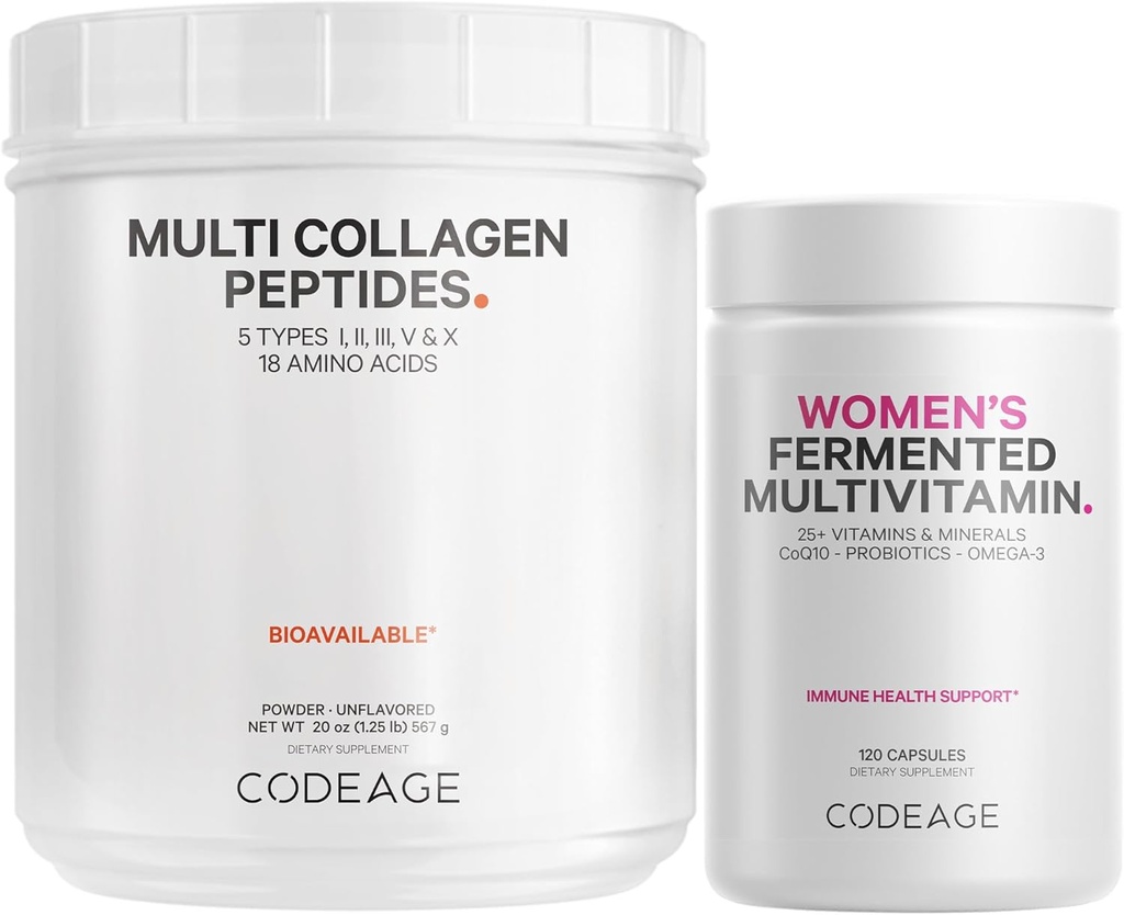 Koodi - Multi Collagen Protein + Naiset Päivittäin Multivitamiini Bundle