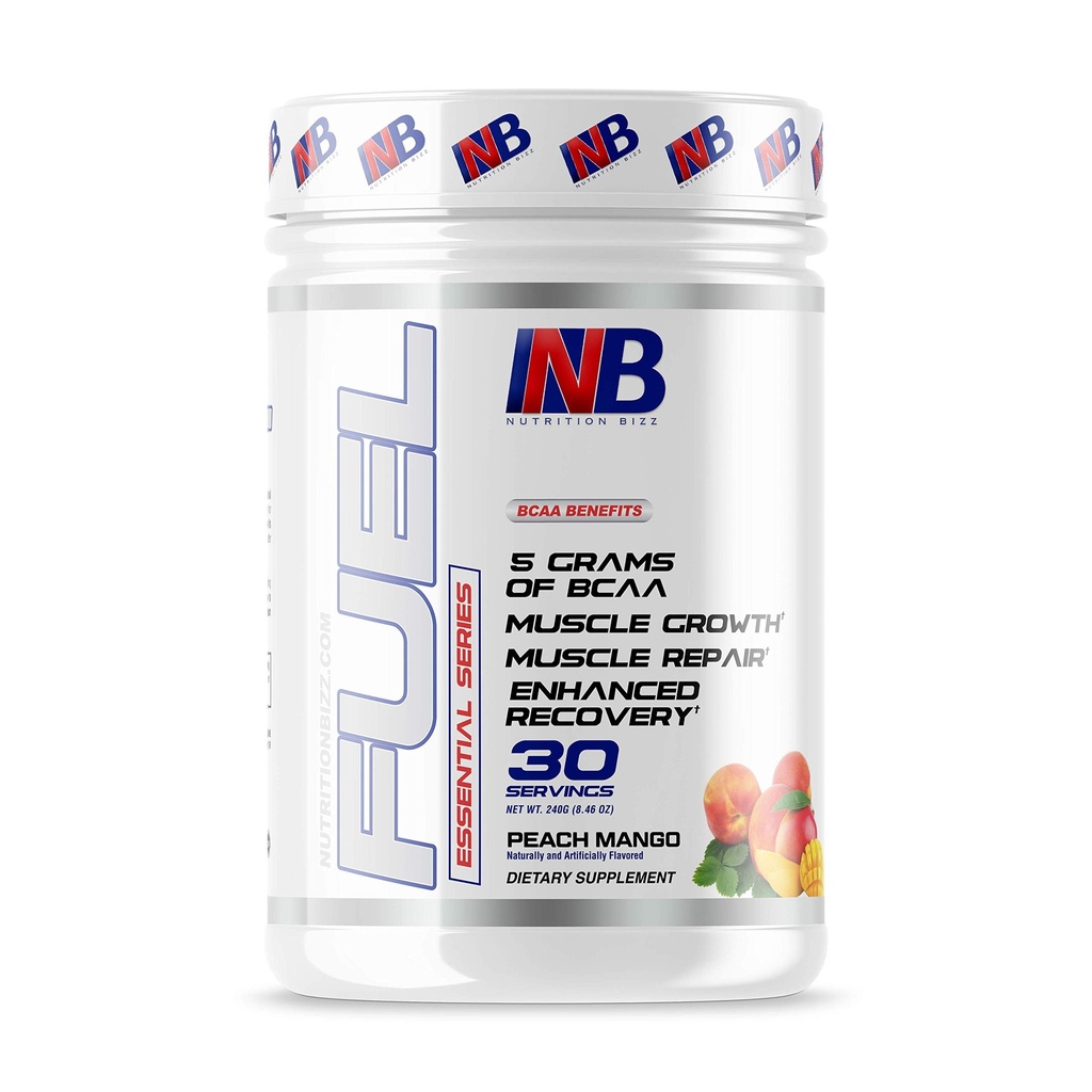 BCAA Powder, 5 Grams of BCAAs Amino Acids, Post Workout Recovery Drink for Muscle Building, Recovery, and Endurance, 30 Servings (Peach Mango)