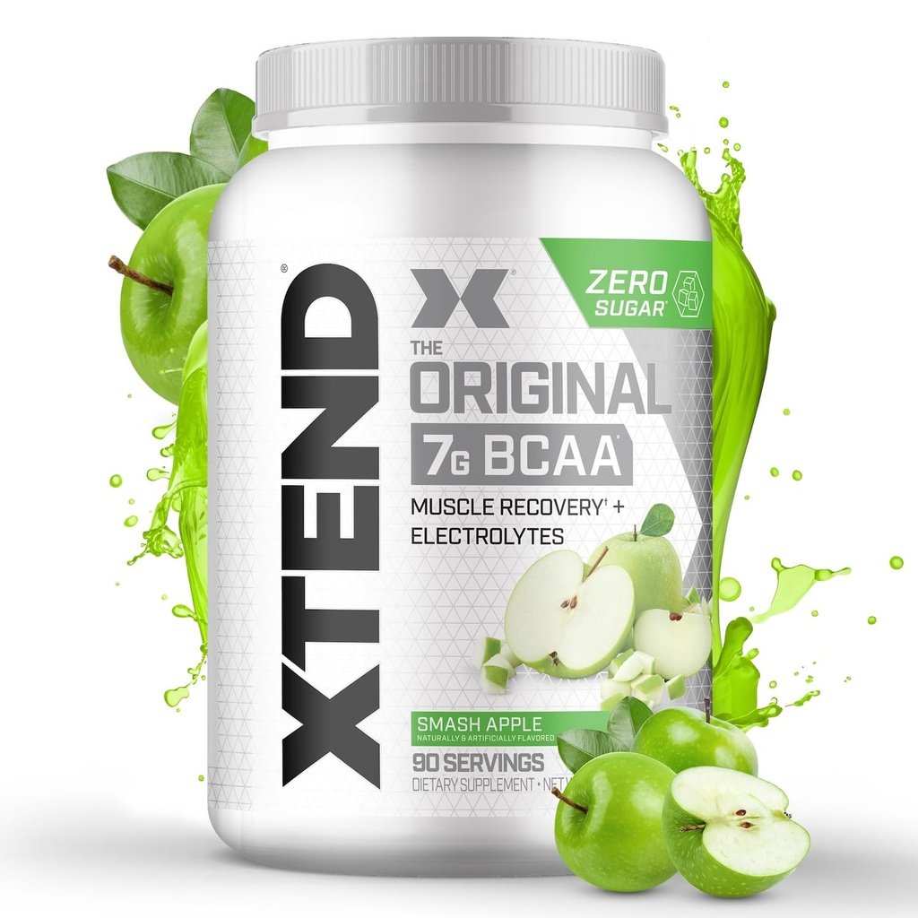 Scivation Xtend XTEND Original BCAA Powder 7g BCAA and 2.5g L-Glutamine, Sugar Free Post Workout Muscle Recovery Drink with Amino Acids for Men & Women, 90 Servings