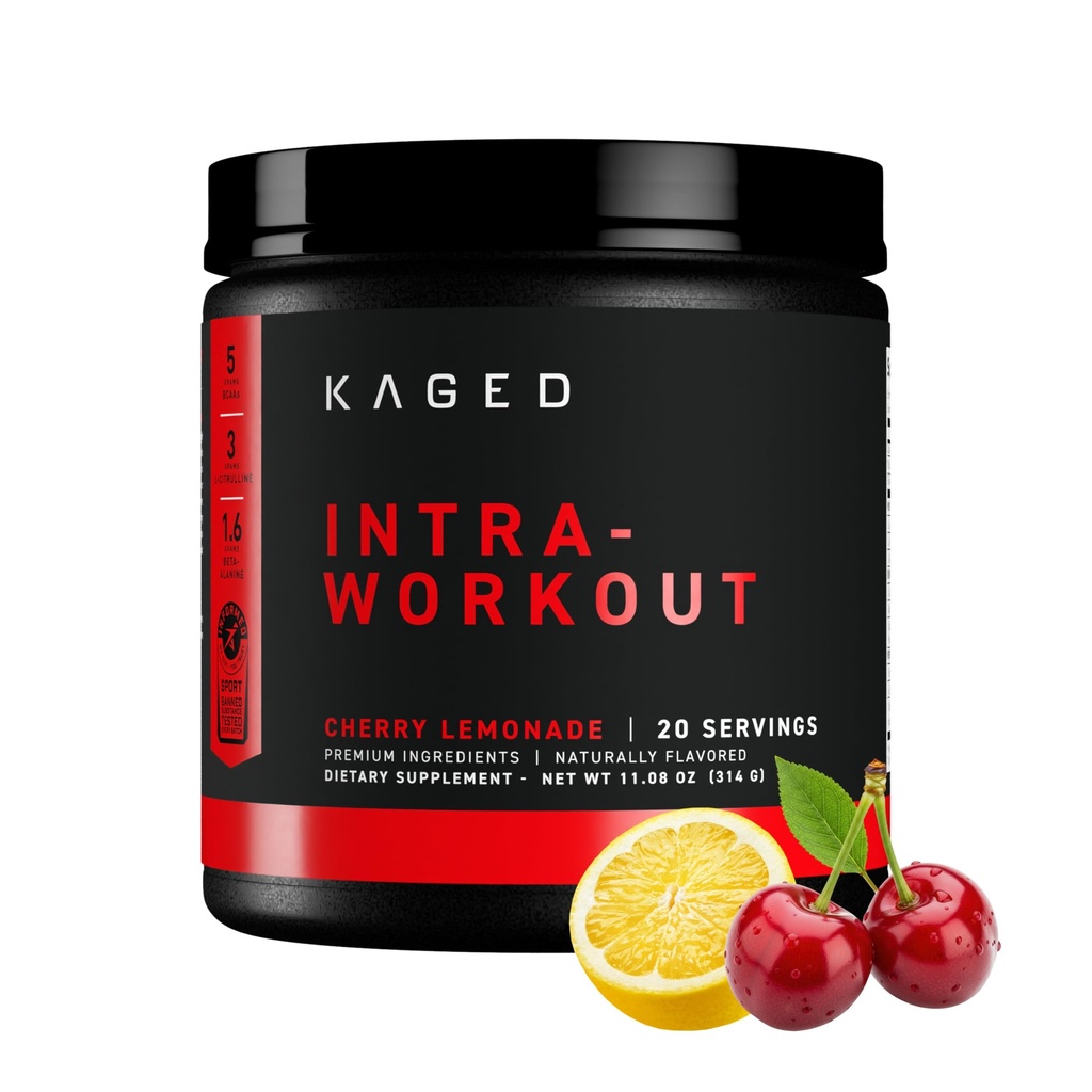 Kaged Intra-Workout Powder | Cherry Limeade | BCAAs, L-Citrulline & Beta-Alanine for Endurance