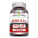 Amazing Formulas BCAA 2:1:1 1000 Mg Per Serving | Capsules | Branched Chain Amino Acids Supplement | Non-GMO | Gluten-Free | Made in USA (1 Pack, 500 Count)