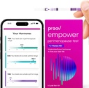 Proov - Empower Hormoon Tracker kodus - naistele 30-40 + - mõista oma hormoonide tasakaalu ja perimenopausi etappi - mõõdab FSH, LH, östrogeeni ja progesterooni - 1 tsükli testikomplekt