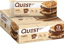 Quest Nutrition S 'mores Protein Bars, 21g Protein, 1g Sugar, 4g Net Carb, Gluten Free, Keto Friendly, 12 Count