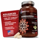 OmniBiotics Organic Ashwagandha Supplement – 1300mg Total Strength – 900mg Organic Root Powder & 400mg KSM-66 Extract – Stress Relief, Mood & Sleep Support – Non-GMO – 120 Vegan Capsules
