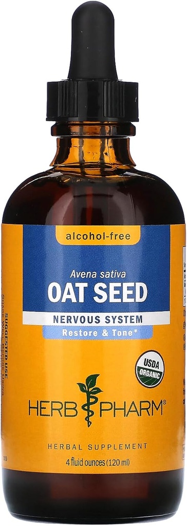 Herbm Ferisi, Nervous Sistem Desteği için Organik Alkol Özgür Oat Tohumunu Onayladı - 4 Ounce