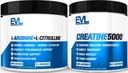 Pure Creatine Monohydrate Powder 5g (Unflavored, 60 Servings) Plus L-Arginine and L-Citrulline Nitric Oxide Complex (Unflavored, 75 Servings)