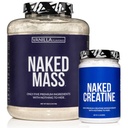 NAKED Vanilla Mass Gainer (8LB Bulk) Creatine Monohydrate 500g (100 Servings) – Non-GMO; Gluten Free; Soy Free; No Fillers; Strength Support