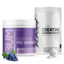 RAW Nutrition Creatine Monohydrate & Grape Pre-Workout Powder Bundle