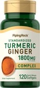 Piping Rock Turmeric and Ginger Supplement | 120 Softgel Capsules | with Black Pepper Extract | Herbal Extract Complex | Non-GMO, Gluten Free