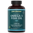 Life's Fortune Fish Oil Omega 3 Concentrate Supplement 2500 mg, 120 Softgels, High Potency, EPA & DHA Fatty Acid - Heart, Brain, Skin, Joints - Non GMO