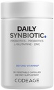 Codeage Daily Synbiotic Supplement - Prebiotics, Lactobacillus & Bifidobacterium Probiotics, L-Glutamine, Zinc L-Carnosine, DGL, Synbiotic Probiotic, BioPerine - Shelf-Stable - 30 Capsules
